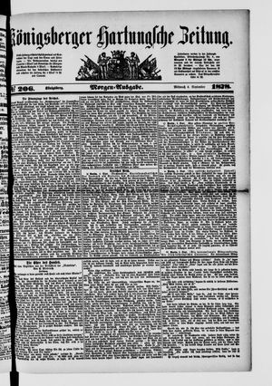 Königsberger Hartungsche Zeitung on Sep 4, 1878