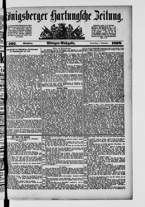 Königsberger Hartungsche Zeitung on Sep 5, 1878