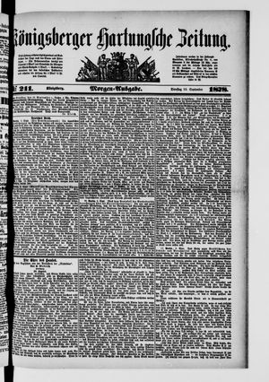 Königsberger Hartungsche Zeitung on Sep 10, 1878