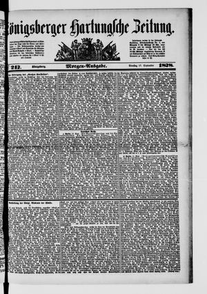 Königsberger Hartungsche Zeitung vom 17.09.1878