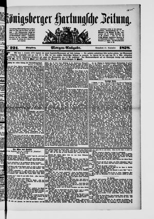 Königsberger Hartungsche Zeitung on Sep 21, 1878