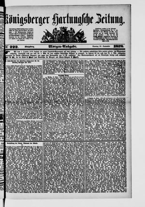 Königsberger Hartungsche Zeitung vom 22.09.1878