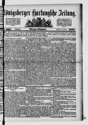 Königsberger Hartungsche Zeitung vom 24.09.1878