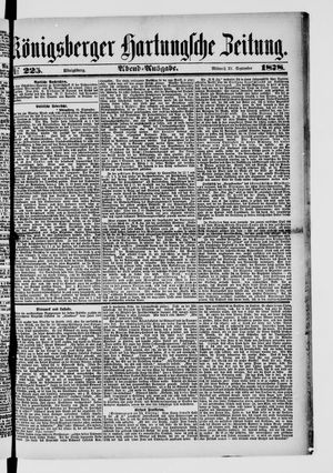 Königsberger Hartungsche Zeitung vom 25.09.1878