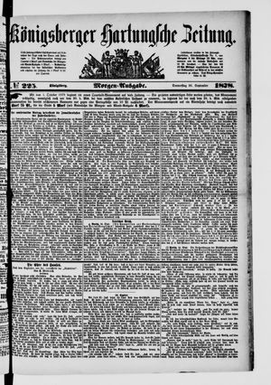 Königsberger Hartungsche Zeitung vom 26.09.1878