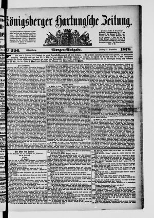 Königsberger Hartungsche Zeitung vom 27.09.1878