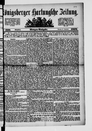 Königsberger Hartungsche Zeitung vom 29.09.1878