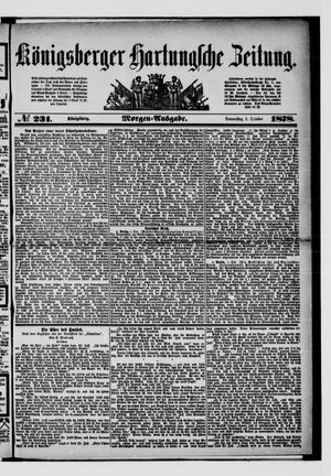 Königsberger Hartungsche Zeitung on Oct 3, 1878