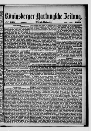 Königsberger Hartungsche Zeitung vom 04.10.1878