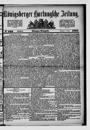 Königsberger Hartungsche Zeitung vom 05.10.1878