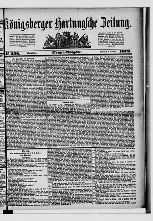 Königsberger Hartungsche Zeitung vom 09.10.1878