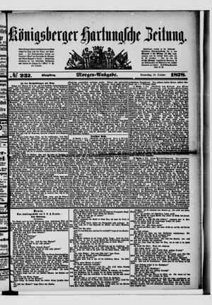 Königsberger Hartungsche Zeitung on Oct 10, 1878