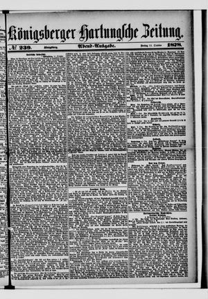 Königsberger Hartungsche Zeitung on Oct 11, 1878