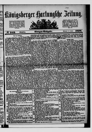 Königsberger Hartungsche Zeitung vom 16.10.1878
