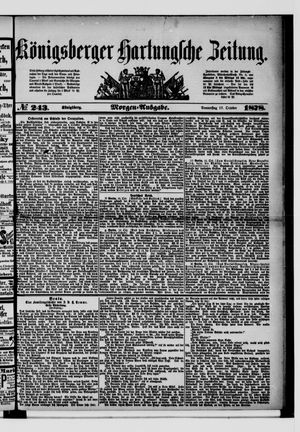 Königsberger Hartungsche Zeitung on Oct 17, 1878