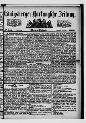 Königsberger Hartungsche Zeitung on Oct 19, 1878