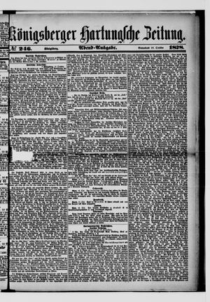 Königsberger Hartungsche Zeitung vom 19.10.1878