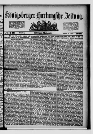 Königsberger Hartungsche Zeitung on Oct 20, 1878