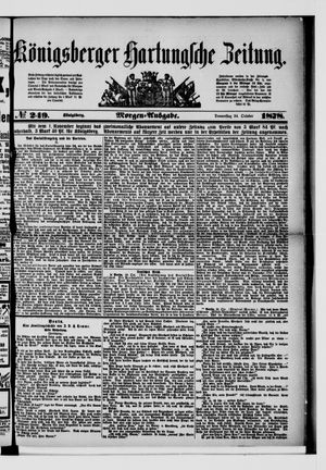 Königsberger Hartungsche Zeitung vom 24.10.1878