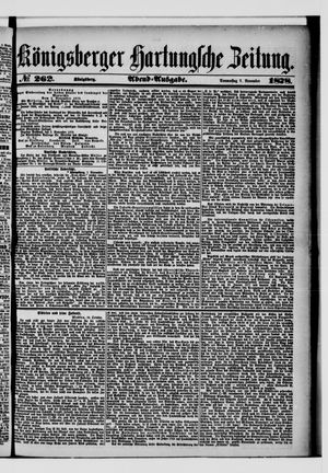 Königsberger Hartungsche Zeitung on Nov 7, 1878