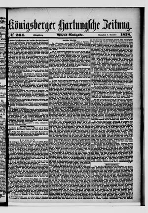 Königsberger Hartungsche Zeitung on Nov 9, 1878