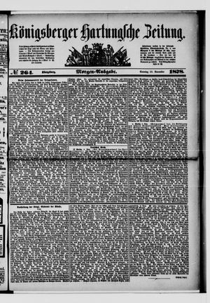 Königsberger Hartungsche Zeitung on Nov 10, 1878