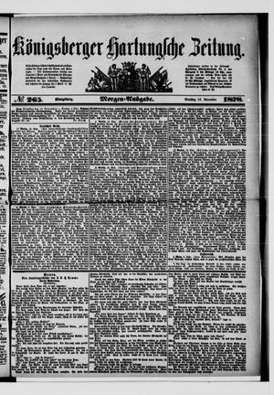 Königsberger Hartungsche Zeitung on Nov 12, 1878