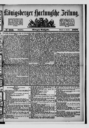 Königsberger Hartungsche Zeitung on Nov 13, 1878