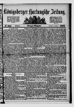 Königsberger Hartungsche Zeitung vom 14.11.1878