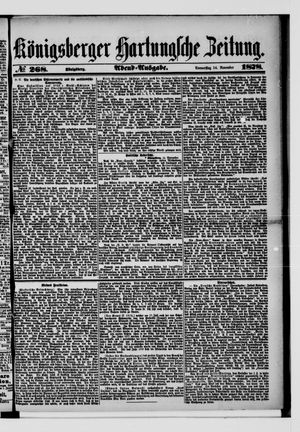 Königsberger Hartungsche Zeitung vom 14.11.1878