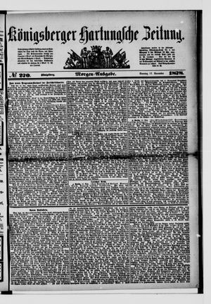 Königsberger Hartungsche Zeitung vom 17.11.1878