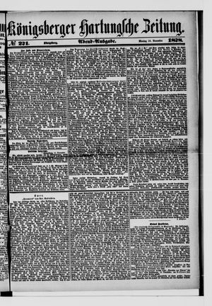 Königsberger Hartungsche Zeitung vom 18.11.1878