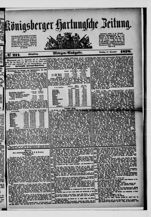 Königsberger Hartungsche Zeitung on Nov 19, 1878