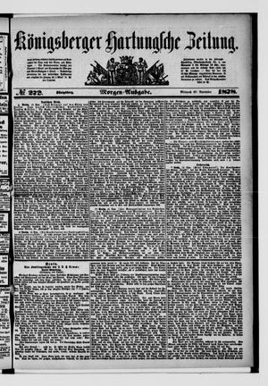 Königsberger Hartungsche Zeitung vom 20.11.1878