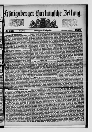 Königsberger Hartungsche Zeitung on Nov 21, 1878