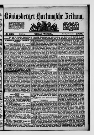 Königsberger Hartungsche Zeitung on Nov 28, 1878