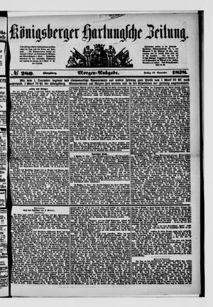 Königsberger Hartungsche Zeitung vom 29.11.1878