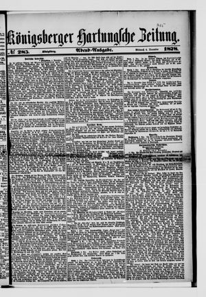 Königsberger Hartungsche Zeitung vom 04.12.1878