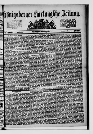 Königsberger Hartungsche Zeitung vom 10.12.1878