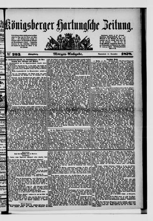 Königsberger Hartungsche Zeitung vom 14.12.1878