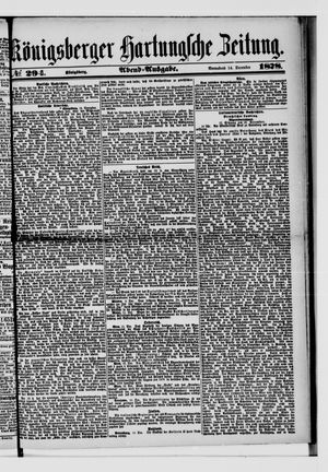 Königsberger Hartungsche Zeitung vom 14.12.1878
