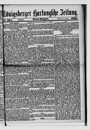 Königsberger Hartungsche Zeitung vom 14.12.1878