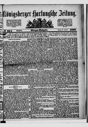Königsberger Hartungsche Zeitung vom 29.12.1878