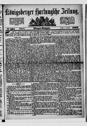 Königsberger Hartungsche Zeitung vom 31.12.1878