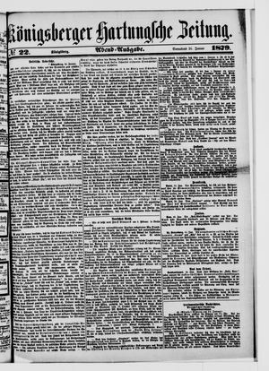 Königsberger Hartungsche Zeitung on Jan 25, 1879