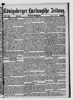 Königsberger Hartungsche Zeitung vom 21.02.1879