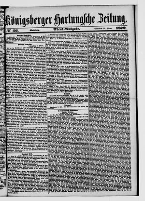 Königsberger Hartungsche Zeitung on Feb 22, 1879