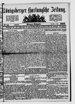 Königsberger Hartungsche Zeitung on Mar 1, 1879