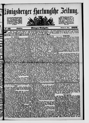 Königsberger Hartungsche Zeitung vom 26.03.1879