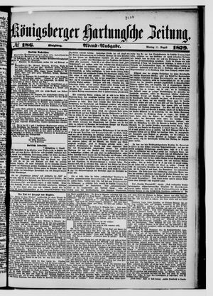 Königsberger Hartungsche Zeitung on Aug 11, 1879